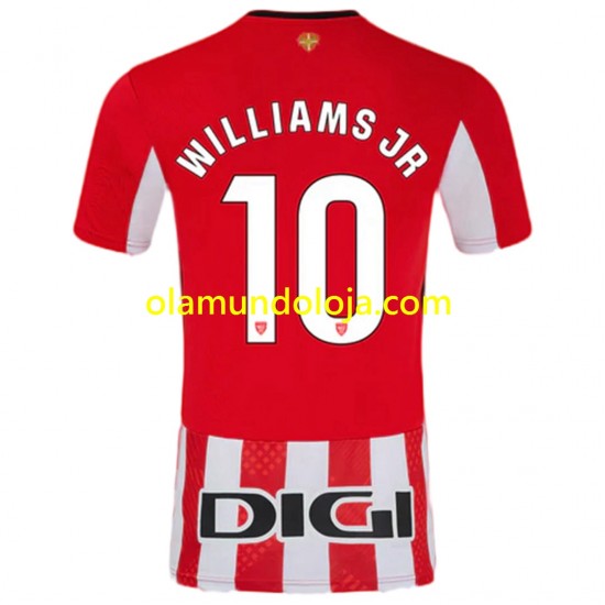 Camisola Athletic Bilbao Williams JR 10 Homem Equipamento Primeiro 2024-2025 Manga Curta